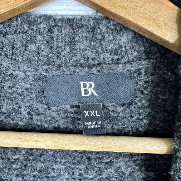 Banana Republic Womens XXL Phoebe Oversized Wool Cotton Grandpa Cardigan Gray - Picture 8 of 10